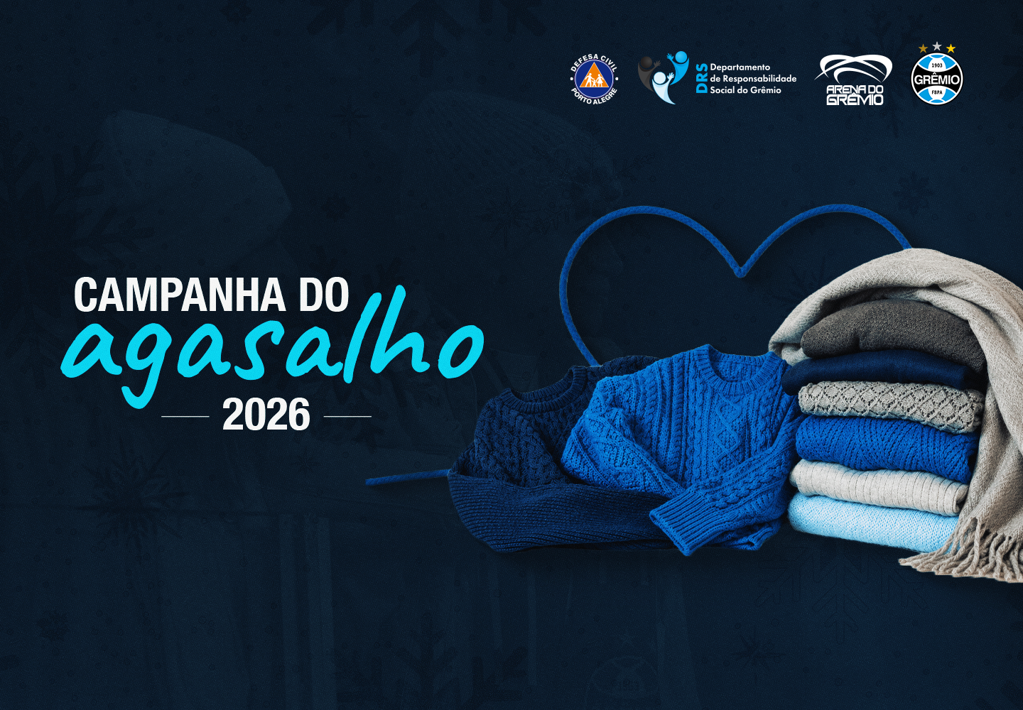 Clube promove campanha do agasalho na Arena do Grêmio